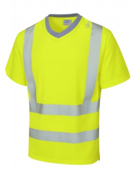 Leo Larkstone Coolviz Plus T-Shirt Yellow High Visibility